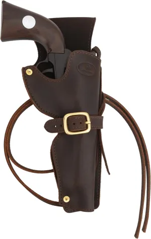 WAYNE'S DOG Western Leather Revolver Holster, Cowboy Holsters for Revolvers Ambidextrous Fit 4" to a 6" Barrel