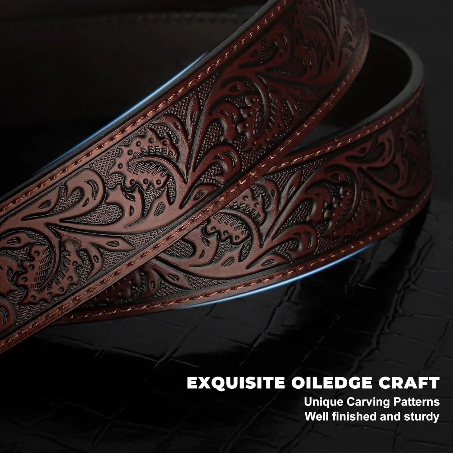 Western Leather Belt for Men Women Cowgirl Cowboy Western Longhorn Bull Buckle Belt for Jeans Christmas Gifts Belts