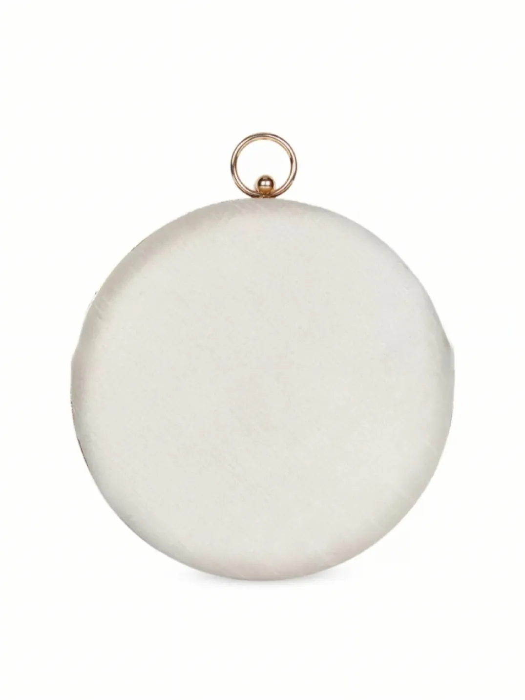 White Embellished Box Clutch