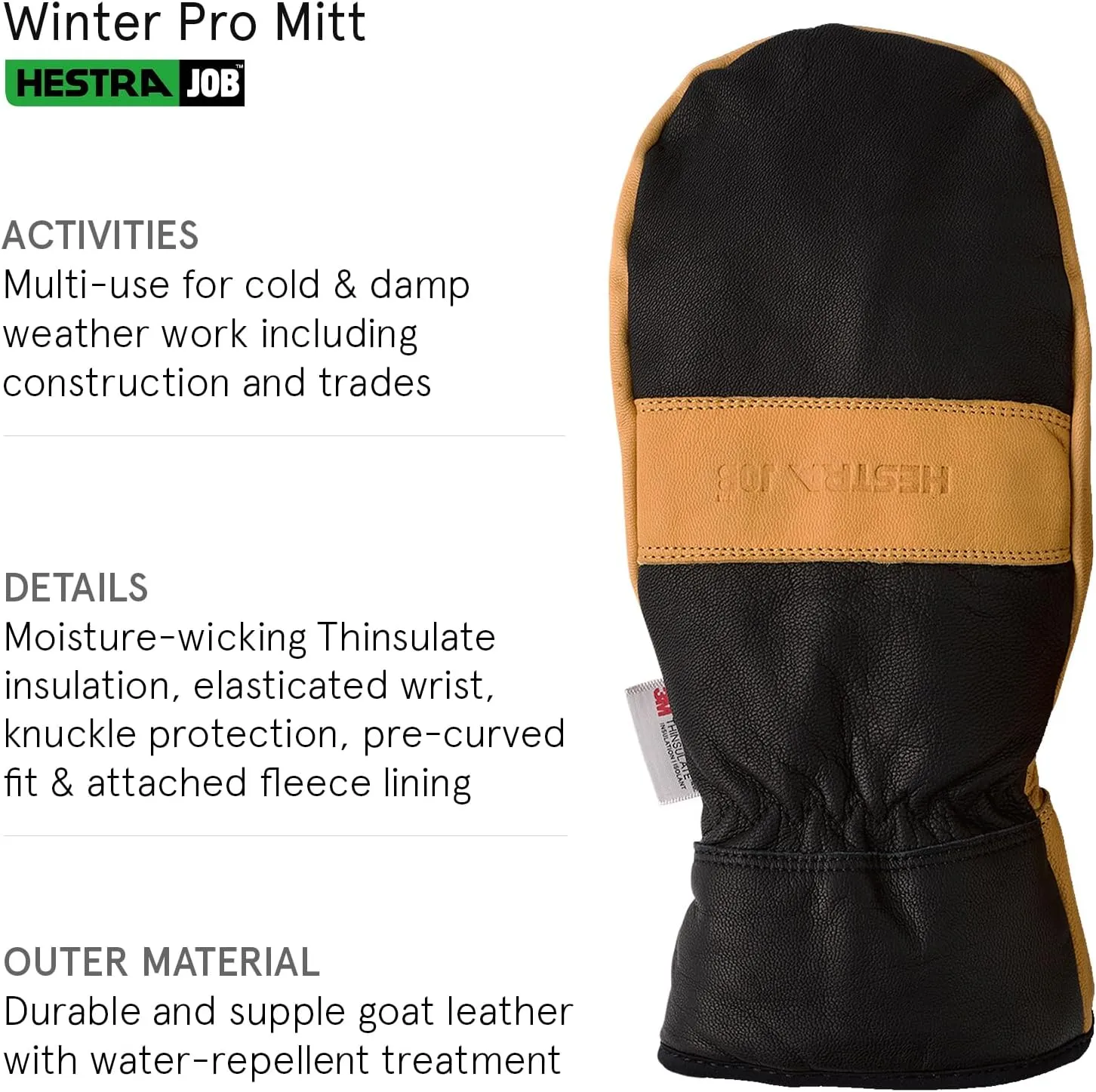 Winter Pro Mitt for Cold Weather, Outdoor Work and General Multi-Use Jobs
