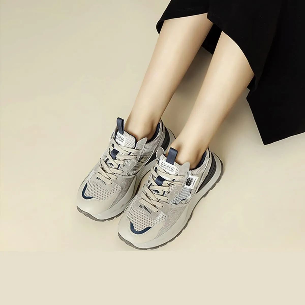 Women Running Shoes Walking Athletic Shock Absorbing Lightweight Jogging Womens Sport Shoe Fashion Shoes Beige