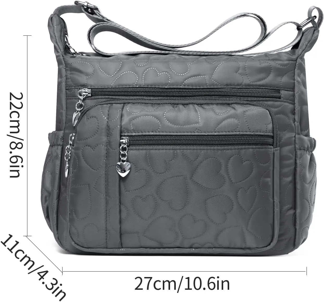 Women Shoulder Handbag Roomy Multiple Pockets Bag Ladies Crossbody Purse Tote Top Handle Satchel