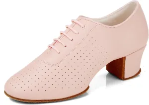 Women's Close Toe Dance Shoes Lace up Ballroom Salsa Practice Dance Shoes Suede Sole