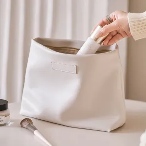 Women's Cream Sense Portable Large Capacity Makeup Brush Cosmetic Bags