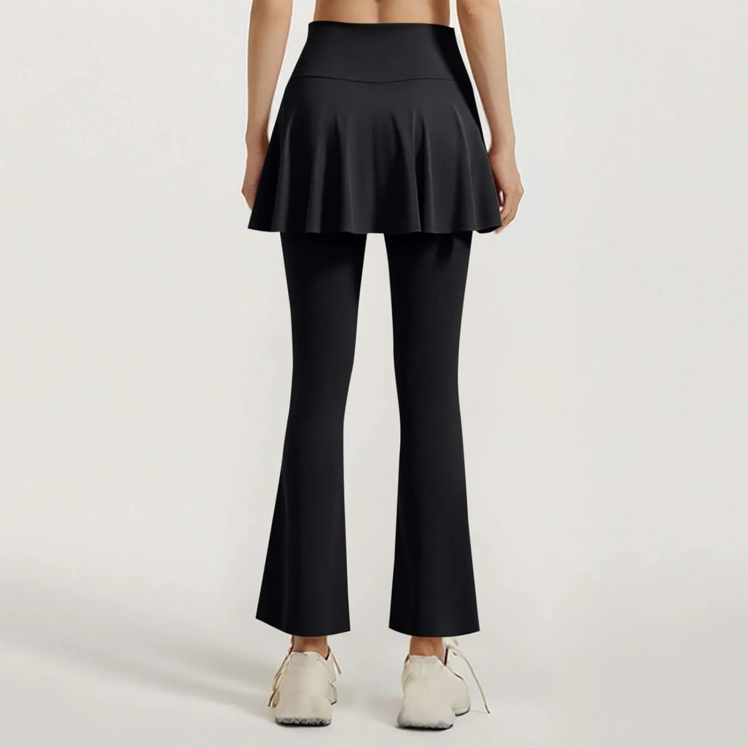 Womens Flare Yoga Pant Casual Stretch Wide Leg Yoga Pants High Waisted Side Drawstring Low Waisted Bootcut Leggings