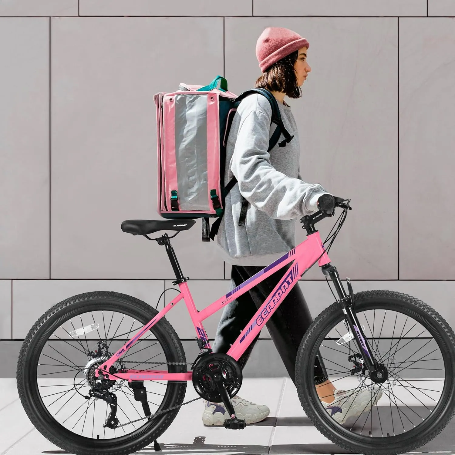 Womens' Girls 24/26 Inch Kids Mountain Bikes, 21-Speed Children's Day Gifts for Ages 10  Years Old Bicycles, School Work Daily Commuting Summer Travel Bikes