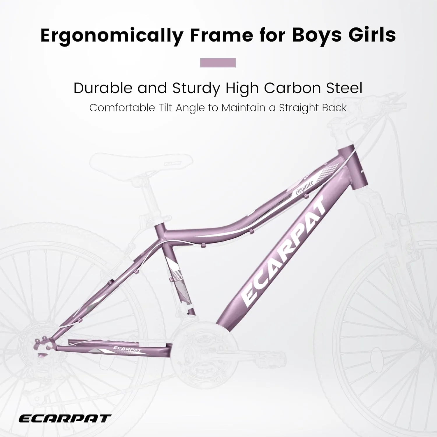 Womens' Girls 24/26 Inch Kids Mountain Bikes, 21-Speed Children's Day Gifts for Ages 10  Years Old Bicycles, School Work Daily Commuting Summer Travel Bikes