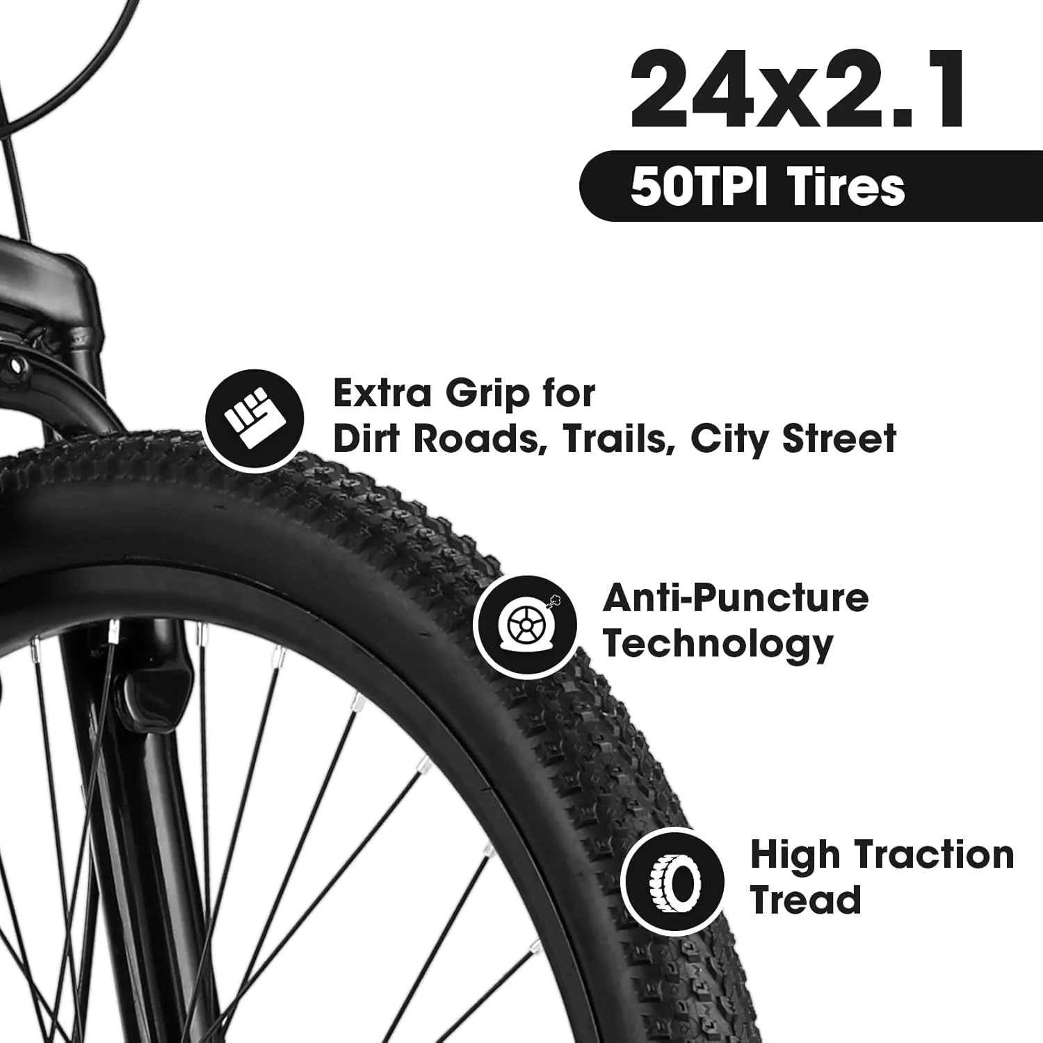 Womens' Girls 24/26 Inch Kids Mountain Bikes, 21-Speed Children's Day Gifts for Ages 10  Years Old Bicycles, School Work Daily Commuting Summer Travel Bikes