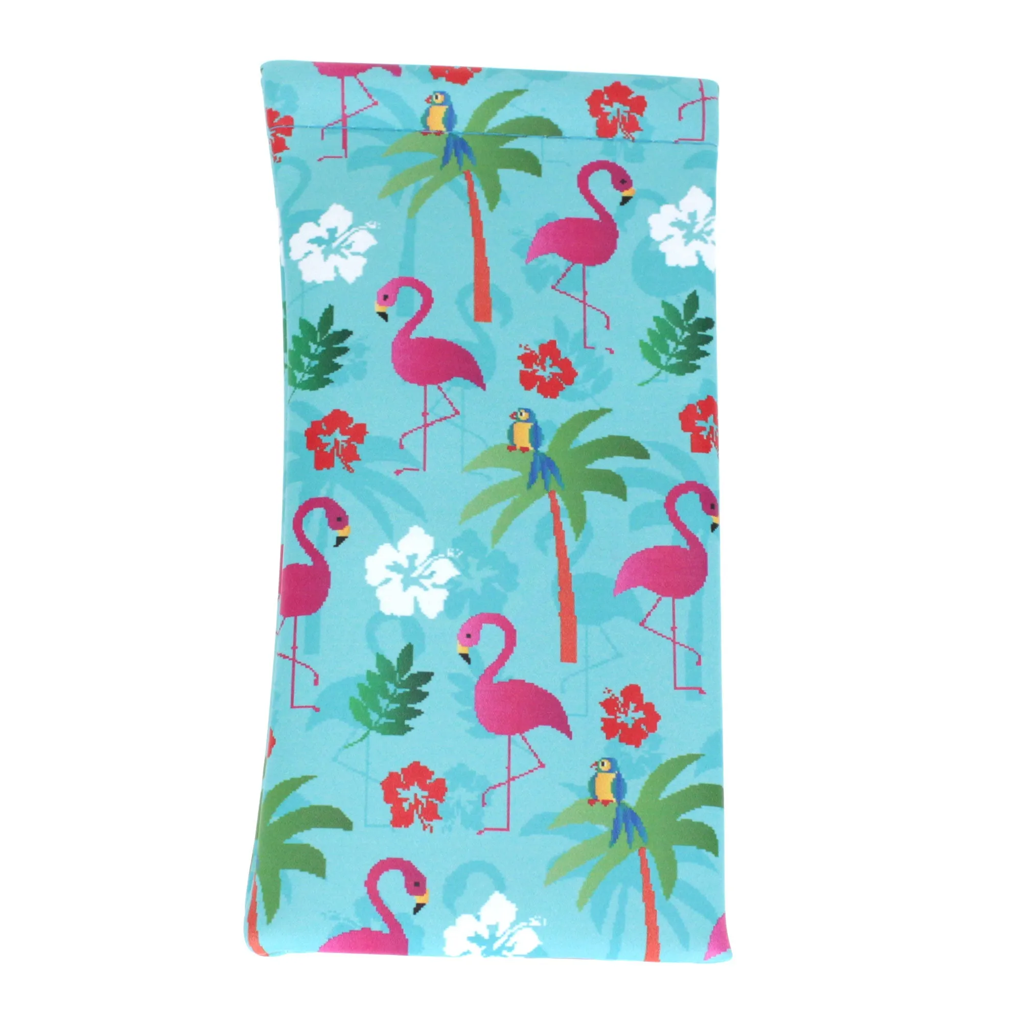 Womens Girly Print Squeeze Top Sunglasses Pouch