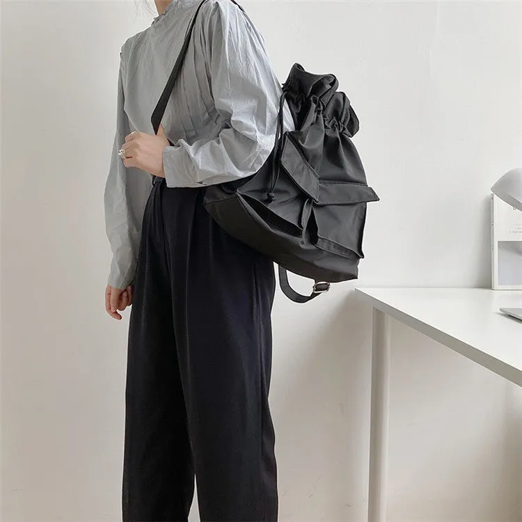 Women's Korean Style Fashion Large Capacity Nylon Backpacks