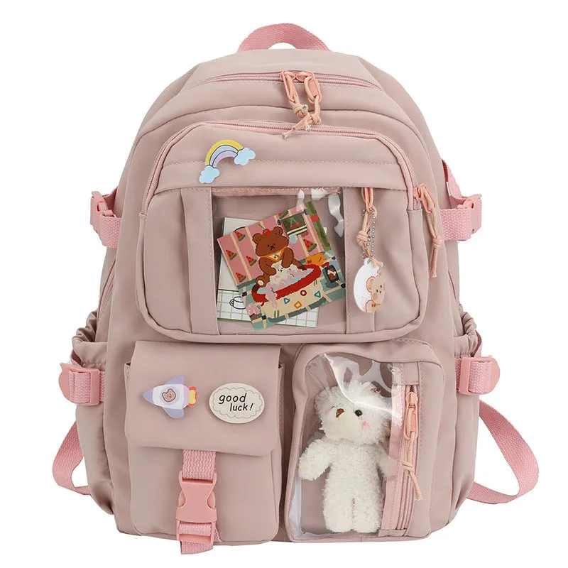 Women's Wind Large Capacity High Korean Junior Backpacks