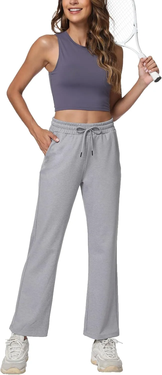 Women's Workout Joggers with Pockets-Quick Dry Athletic Lounge Pants for Hiking Yoga and Running