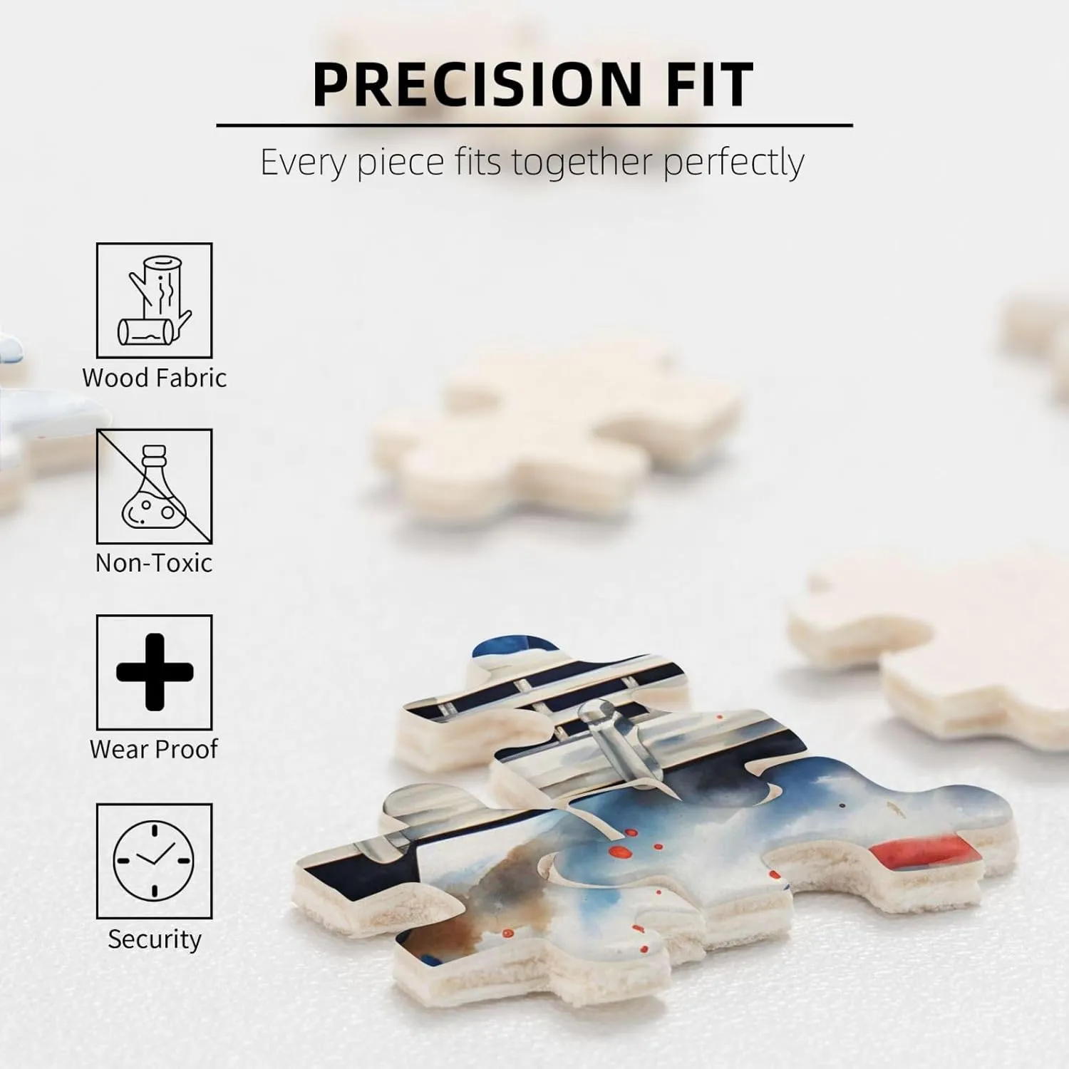 Wooden Jigsaw Puzzles 500 Pieces USA Flag Independense Day Car Puzzle Leisure for Adults Jigsaw Challenging Creative Educational Intellectual Decompressing Family Games Toy Gift