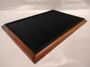 Wooden Velvet Platform Tray for Jewelry, Watches, Coins, Medals Personalised