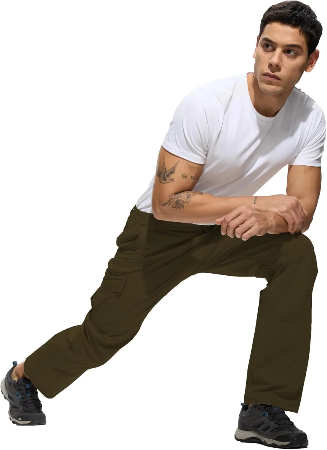 Work Pants for Men Waterproof Lightweight Quick Dry Travel Fishing Camping Men Hiking Cargo Pants Outdoor 6 Pockets