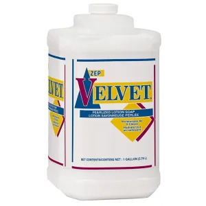 Zep Velvet Pearlized Lotion Soap - 1 Gallon (Case of 4) 95824 - Moisturizes as it Cleans, Pearlized, Emollient-Enriched, Leaves Hands Feeling Soft and Smooth